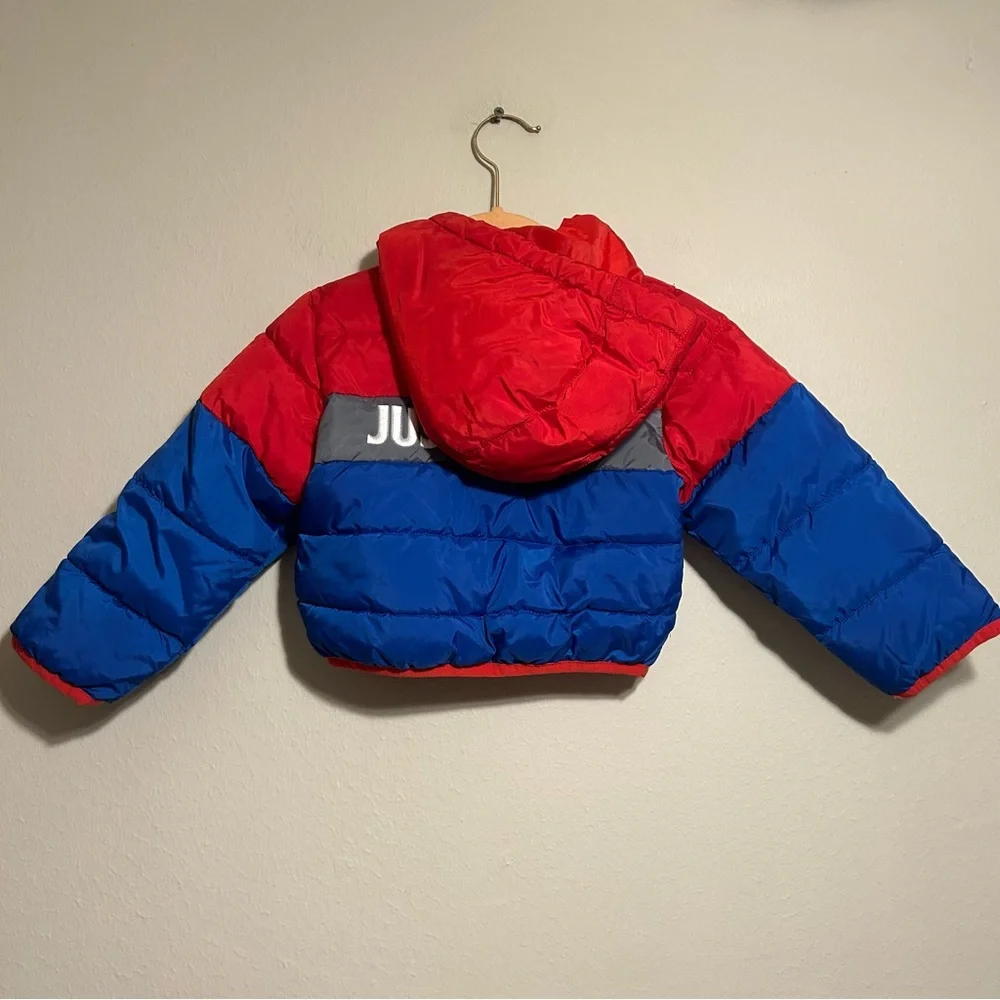 Nike Sportswear Toddler Boys Just Do It‎ Puffer Jacket Blue Red Size 2T